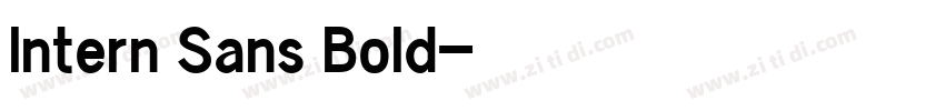 Intern Sans Bold字体转换